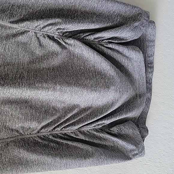 Athleta 1/4 Quarter Zip Ruched Top Heather Gray Size Small - Picture 3 of 7